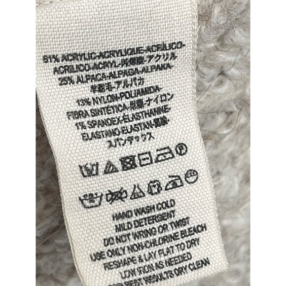 Free People Boucle Cadi Sweater Alpaca Grandpa Cardigan Grunge Boho Sz M Pockets - Picture 8 of 8